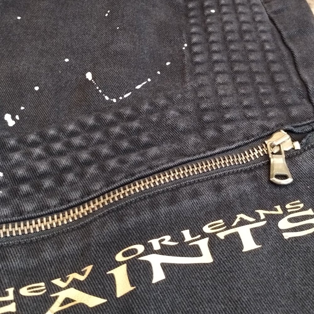 Lion Dynasty New Orleans Saints Moto Jeans Sz 40 - Picture 7 of 11